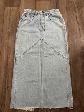 Ksubi Light Blue Women's Denim Maxi Skirt